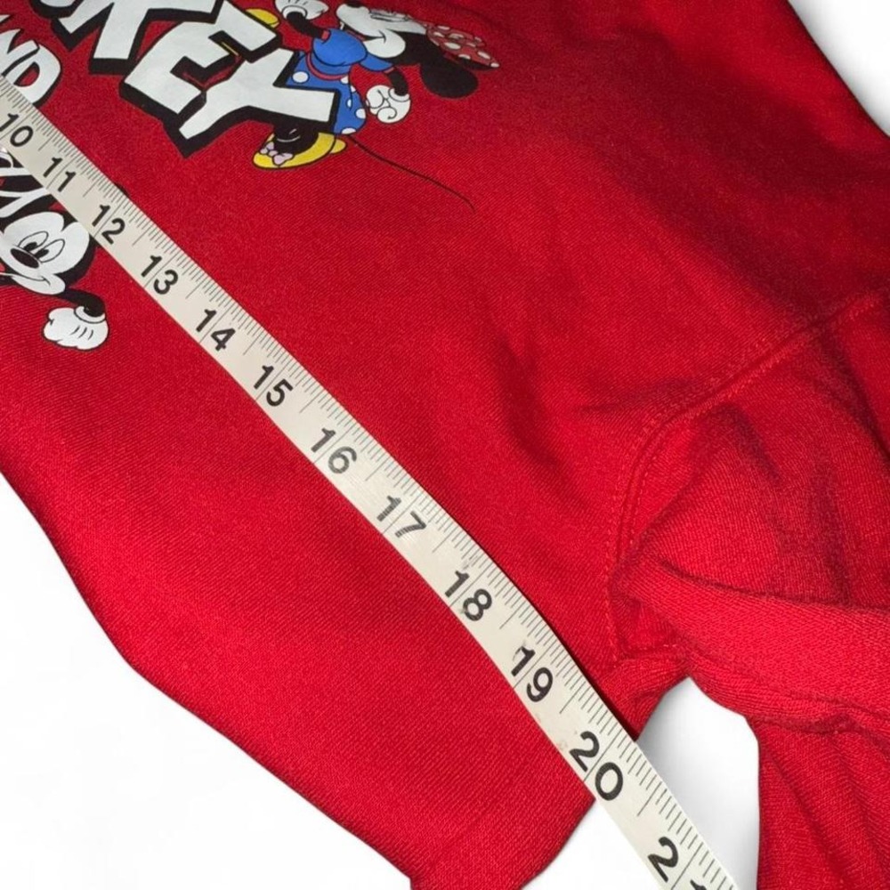 DISNEY MICKEY & FRIENDS RED CREWNECK SWEATSHIRT LADIES SMALL - Picture 5 of 7